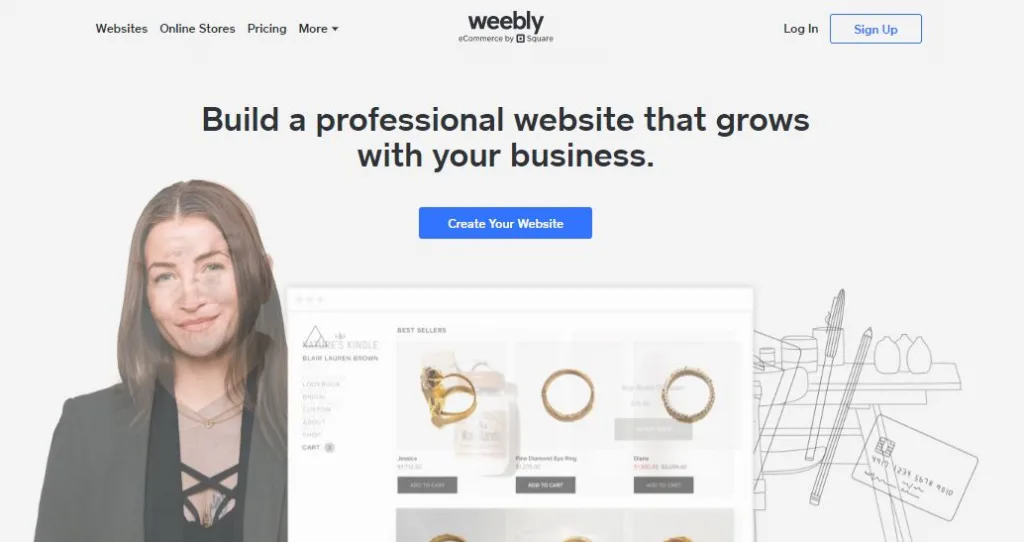 Weebly website builder homepage