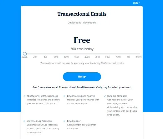 Sendinblue price and plans_transactional emails