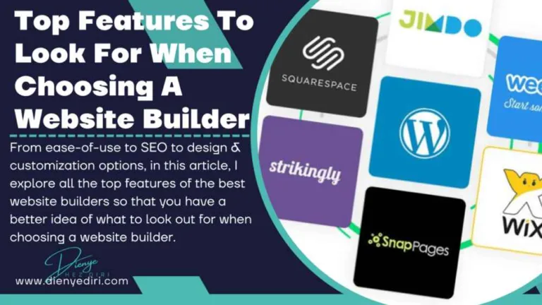 Features to look for in a website builder