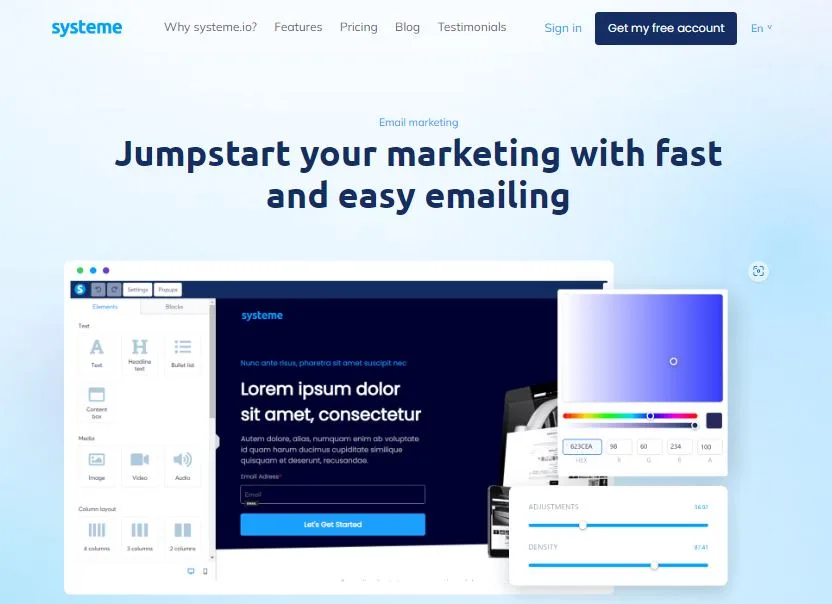 Email marketing on Systeme.io